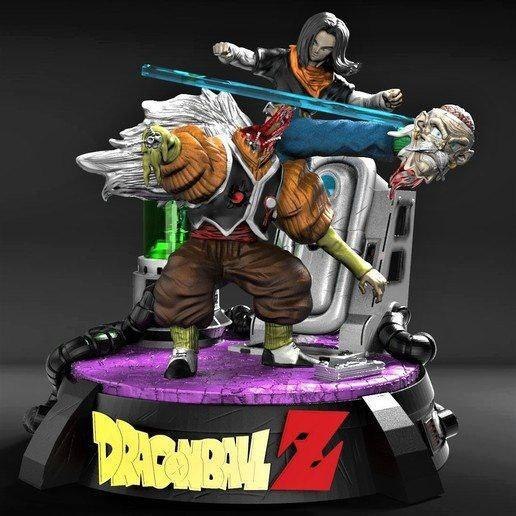 Dr. Gero vs Androide 17 Diorama