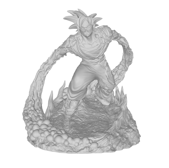 Goku on the stand