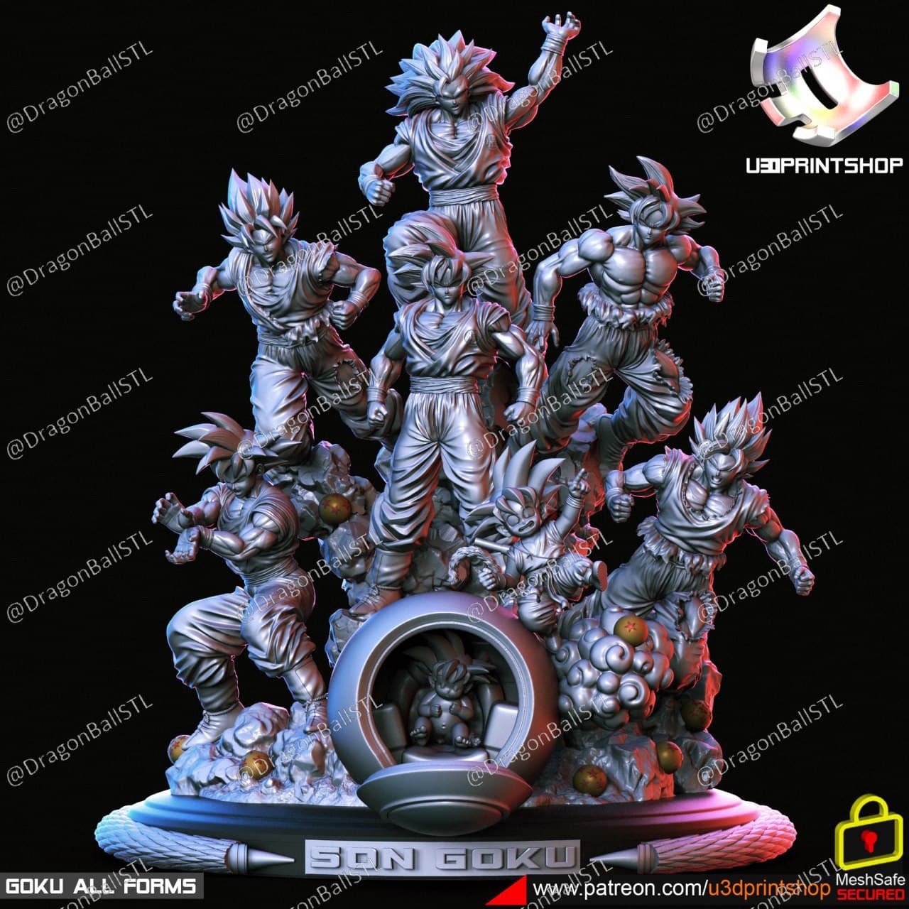 Goku Transformaciones Diorama