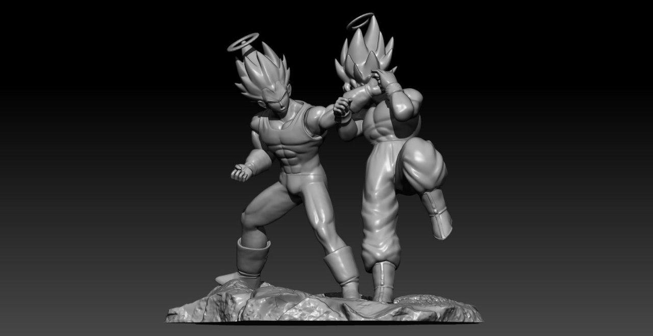 Goku vs Vegeta II Diorama