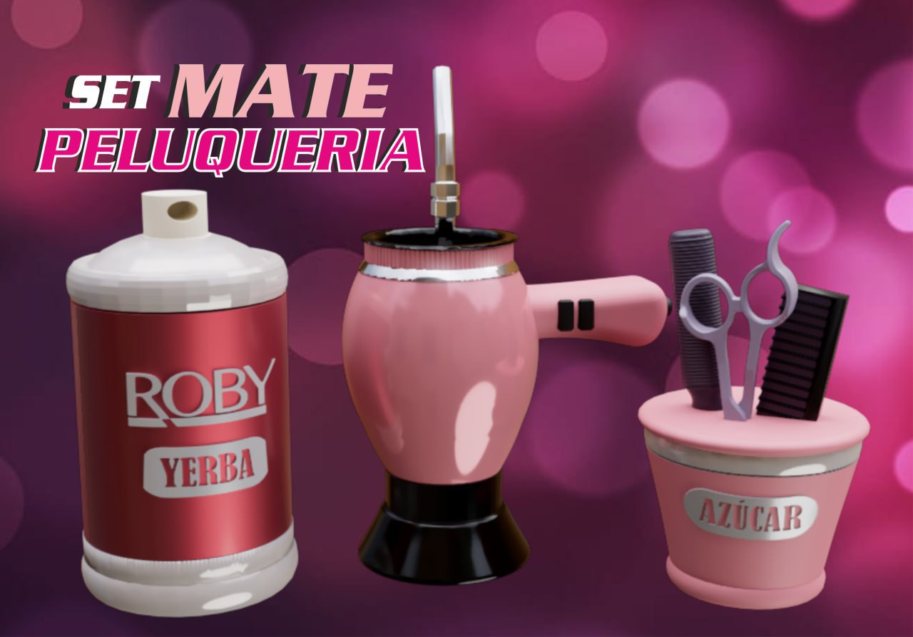 Kuaför Temalı Mate Seti